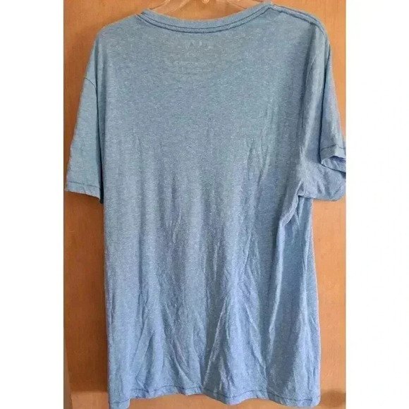 Aeropostale Mens XL Tee Shirt Top Powder Light Blue Graphic Print - Picture 4 of 6